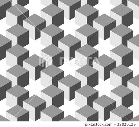 Seamless 3D geometrical pattern of cube columns 32820129