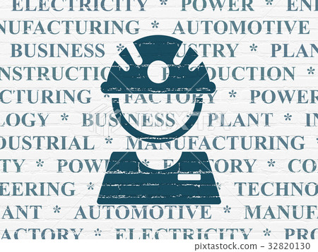 Manufacuring concept: Factory Worker on wall 32820130