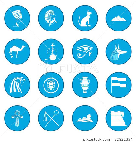 Egypt icon blue Egypt icon blue 32821354