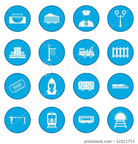Railroad icon blue - Stock Illustration [32821753] - PIXTA