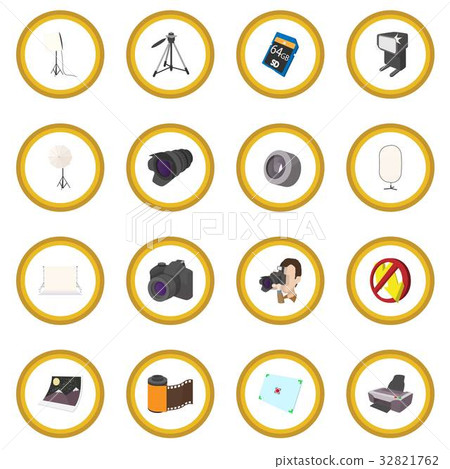Photography set icon circle Photography set icon circle 32821762