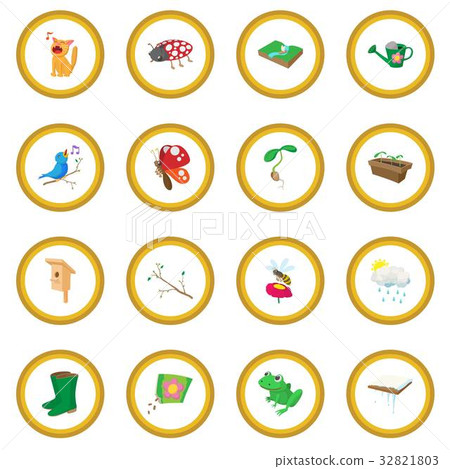 Spring icon circle Spring icon circle 32821803