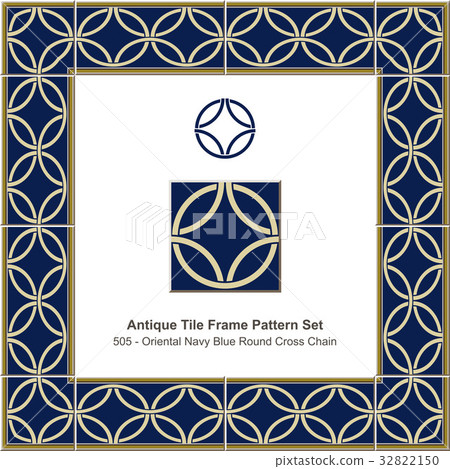 Antique tile frame pattern set - Stock Illustration [32822150] - PIXTA