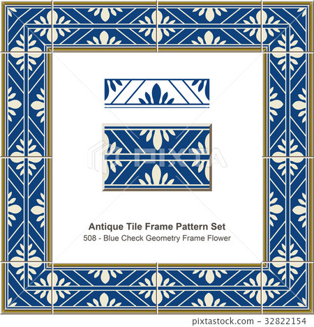 Antique tile frame pattern set - Stock Illustration [32822154] - PIXTA