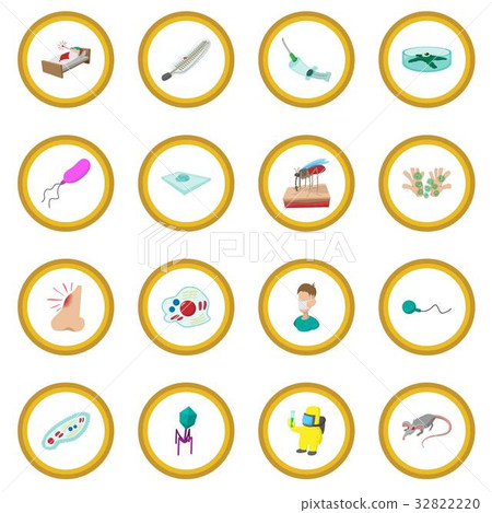 Virus cartoon icon circle Virus cartoon icon circle 32822220