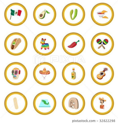 Mexico icon circle 32822298