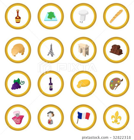France cartoon icon circle 32822318