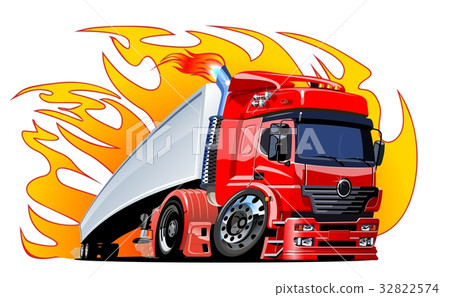Cartoon semi truck 32822574