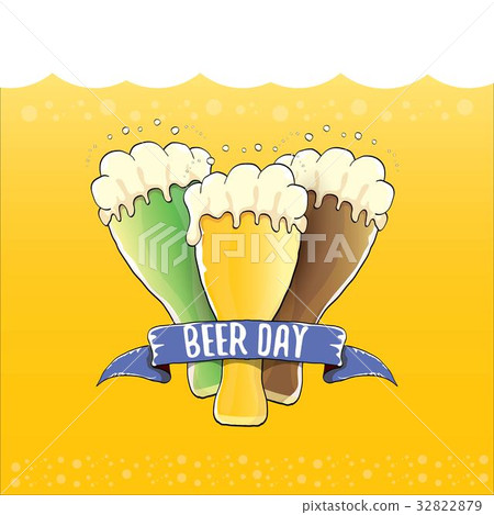 happy beer day vector graphic poster. - Stock Illustration [32822879 ...