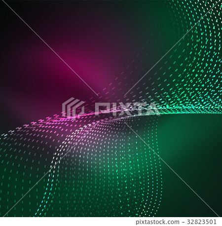 Vector wave particles background Vector wave particles background 32823501