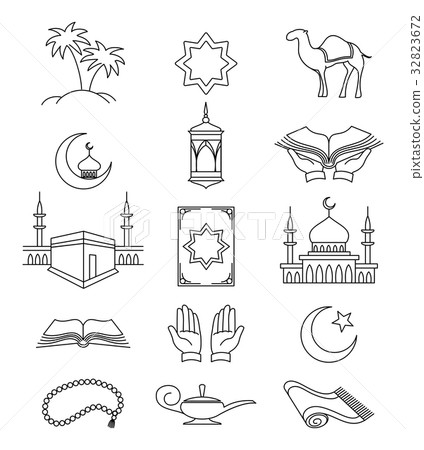 Muslim line signs for ramadan kareem Muslim line signs for ramadan kareem 32823672