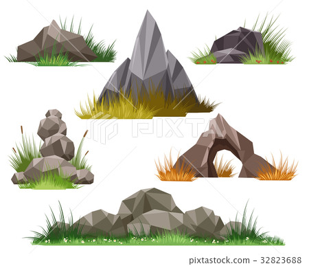 Rock and stone set Rock and stone set 32823688