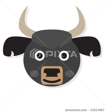 Isolated buffalo face 32823967