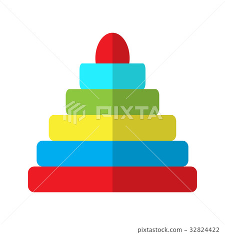 Isolated pyramid stack - Stock Illustration [32824422] - PIXTA