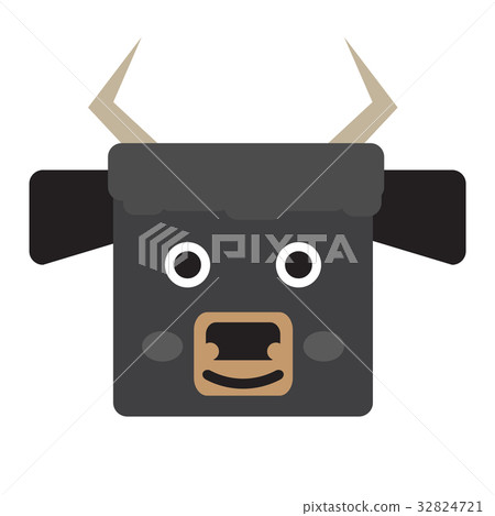 Isolated bull face 32824721