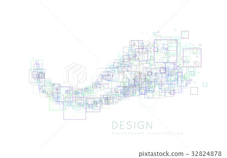 Background of the squares in a modern style. 32824878