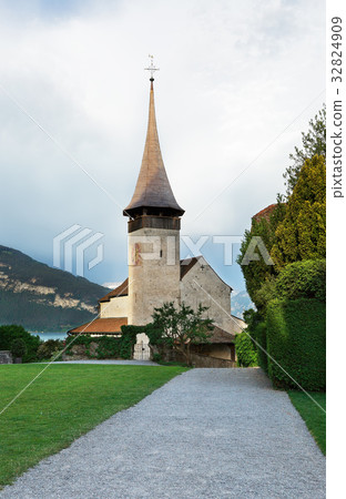 Church on lake Thun 32824909