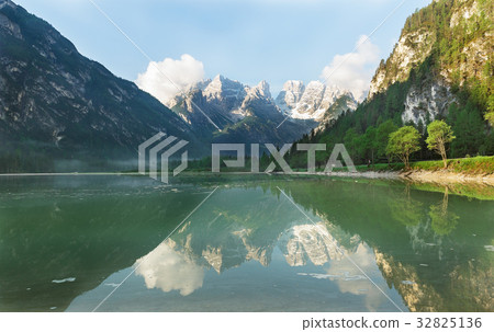 Reflection of the Dolomites in Lake Reflection of the Dolomites in Lake 32825136
