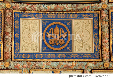 ornamental ceiling in Vatican museum, Rome, Italy 32825358
