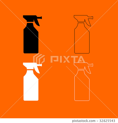Household chemicals  black and white set icon . 32825543