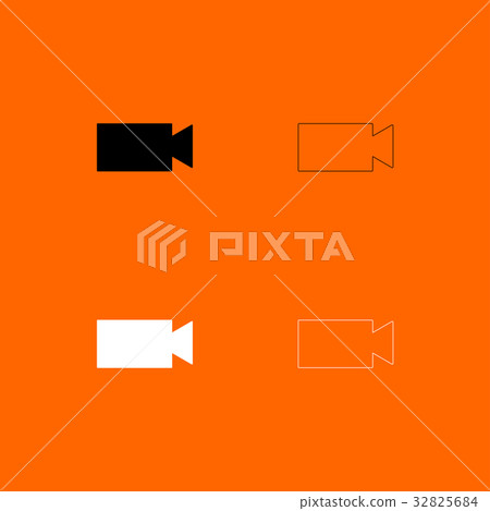 Video camera black and white set icon . - Stock Illustration [32825684 ...