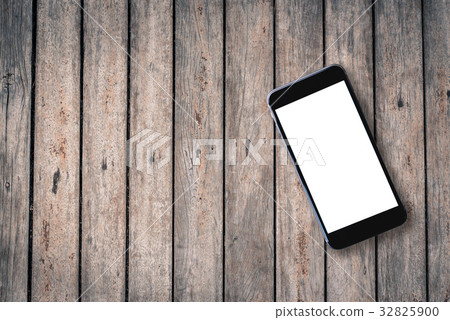 top view image of blank smart phone on old wooden top view image of blank smart phone on old wooden 32825900