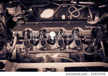 The powerful engine of a car. Internal design 32825909