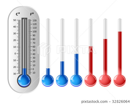 Weather thermometer with different temperature 32826064