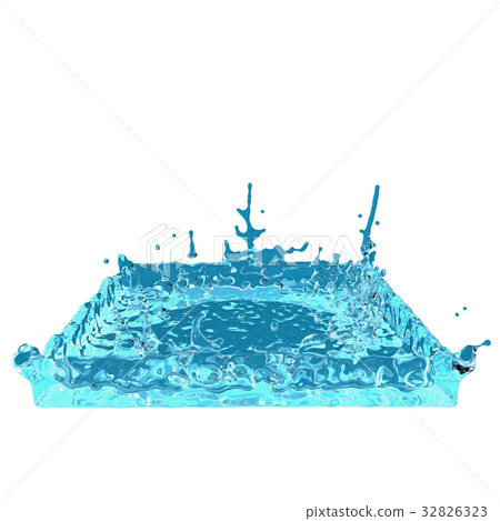 square water splash - Stock Illustration [32826323] - PIXTA