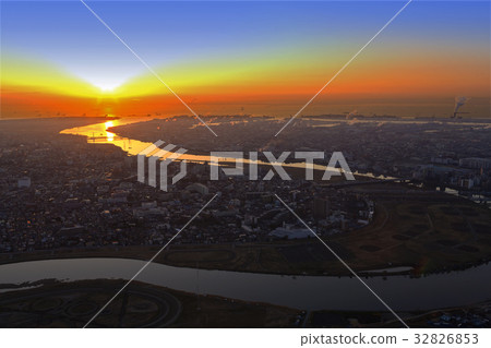 河日出/鳥瞰圖 河日出/鳥瞰圖 32826853