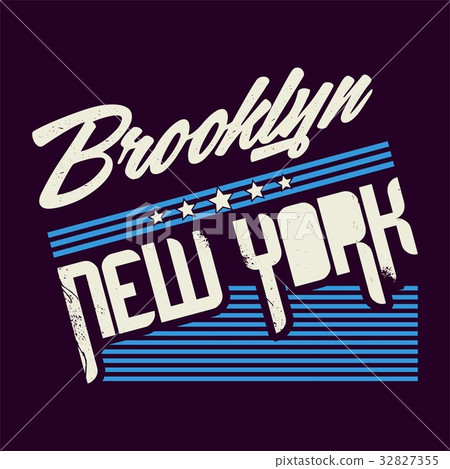 graphic BROOKLYN for shirt and print 32827355