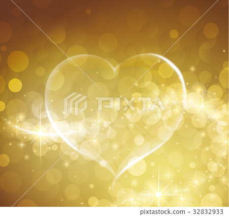 Gold Heart Mark Background Material 32832933