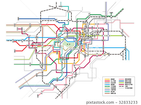 Tokyo subway route map _ extended version 32833233