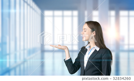 Young beautiful business woman and creative Young beautiful business woman and creative 32834260