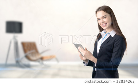 Young beautiful business woman and creative 32834262