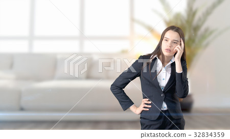 Young beautiful business woman and creative 32834359