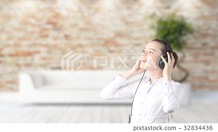 Young beautiful business woman and creative 32834436