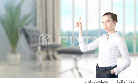 Young beautiful business woman and creative 32834438