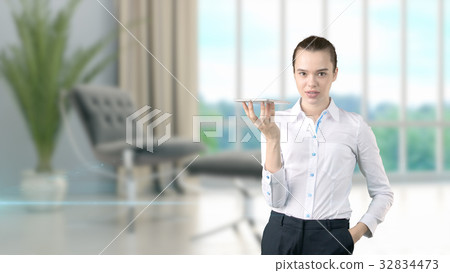 Young beautiful business woman and creative 32834473
