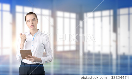 Young beautiful business woman and creative 32834474