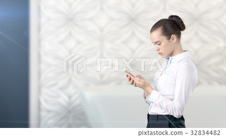 Young beautiful business woman and creative 32834482