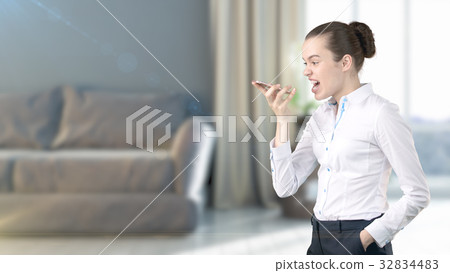 Young beautiful business woman and creative 32834483