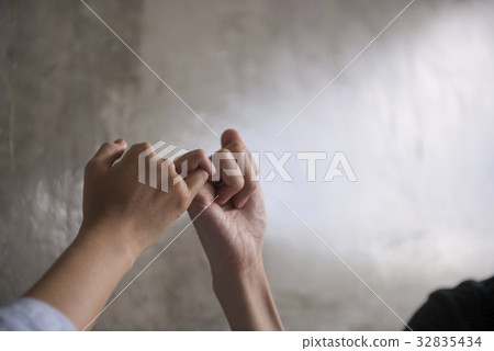 Hand to pinky swear, pinky promise hand signs. 32835434