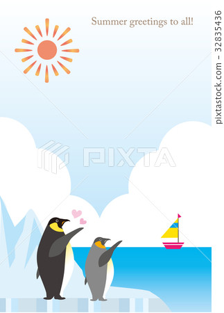 Penguin greeting card 32835436