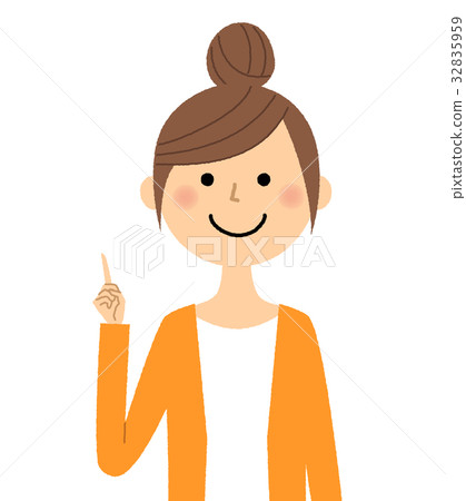 A young woman's mama finger 32835959