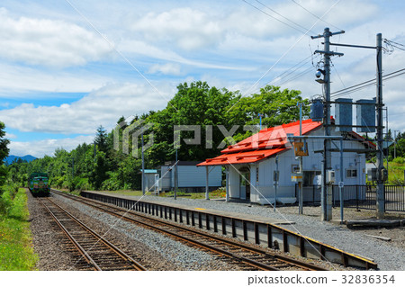 JR Hokkaido Mima Ushi Station and Norocco train JR Hokkaido Mima Ushi Station and Norocco train 32836354
