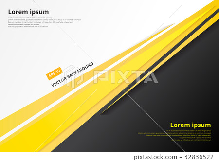 template corporate concept yellow black grey 32836522