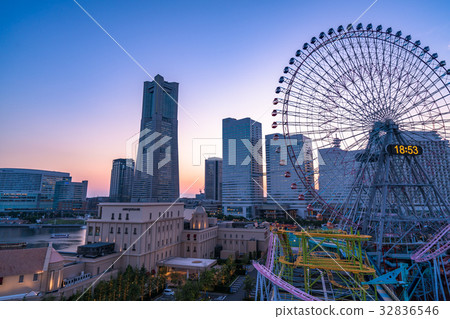 “神奈川縣”橫濱港未來“晚景” 32836546