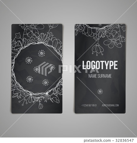 Set of vector design templates. Business card with 32836547