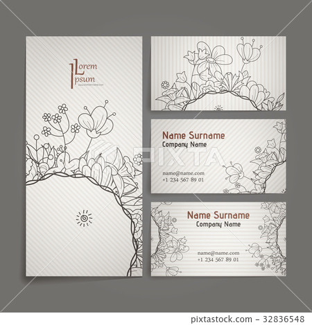 Set of vector design templates. Business card with Set of vector design templates. Business card with 32836548